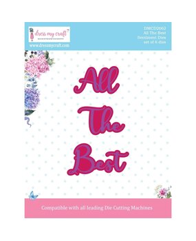 Dress My Craft Cutting Die Sentiment All The Best (DMCD2662) (OUTLET)