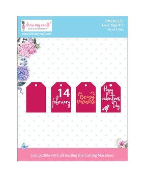 Dress My Craft Cutting Die Love Tags # 2 (DMCD2255) (OUTLET)