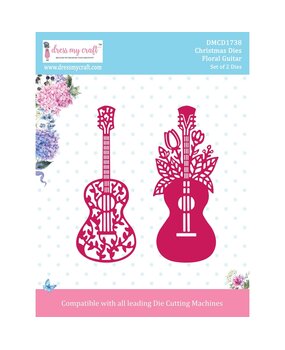 Dress My Craft Cutting Die Christmas Floral Guitar (DMCD1738) (OUTLET)