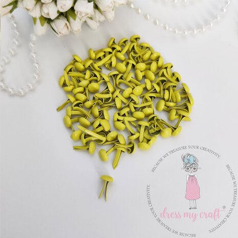 Dress My Craft Brads Colored Green Yellow (100pcs) (DMCA6209) (OUTLET)