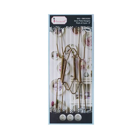 Dress My Craft Deco Plate Hangers 8 Inch (2pcs) (DMCA5263) (OUTLET)