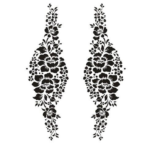 Dress My Craft Stencil A4 Flowers Lane (DMC-479) (OUTLET)