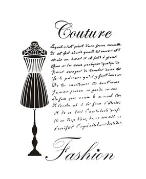 Dress My Craft Stencil A4 Couture Fashion (DMC-455) (OUTLET)
