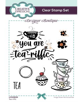 Creative Expressions Designer Boutique Clear Stamp A6 Tea-riffic (UMSDB159) (OUTLET)