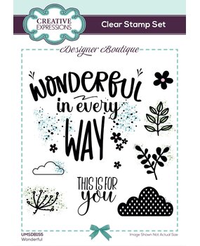 Creative Expressions Designer Boutique Clear Stamp A6 Wonderful (UMSDB155) (OUTLET)