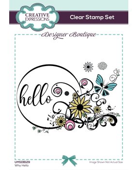 Creative Expressions Designer Boutique Clear Stamp A6 Why Hello (UMSDB129) (OUTLET)