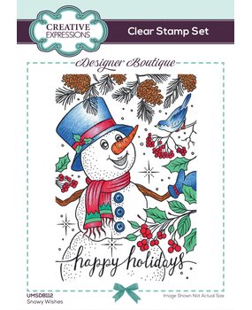 Creative Expressions Designer Boutique Clear Stamp A6 Snowy Wishes (UMSDB112) (OUTLET)