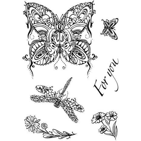 Creative Expressions Designer Boutique Doodle Butterfly A6 Clear Stamps (UMSDB103) (OUTLET)