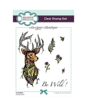 Creative Expressions Designer Boutique Doodle Deer A6 Clear Stamps (UMSDB101) (OUTLET)