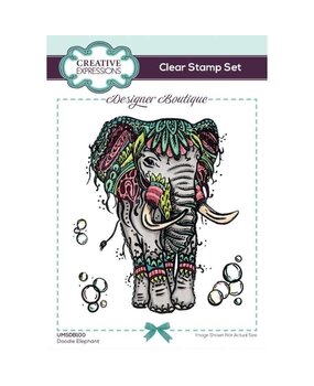 Creative Expressions Designer Boutique Doodle Elephant A6 Clear Stamps (UMSDB100) (OUTLET)