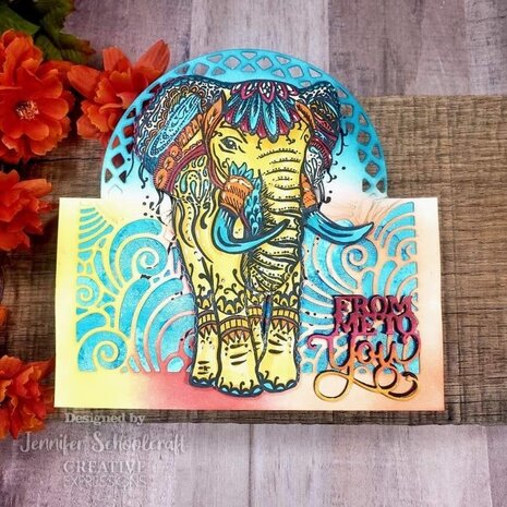 Creative Expressions Designer Boutique Doodle Elephant A6 Clear Stamps (UMSDB100) (OUTLET)