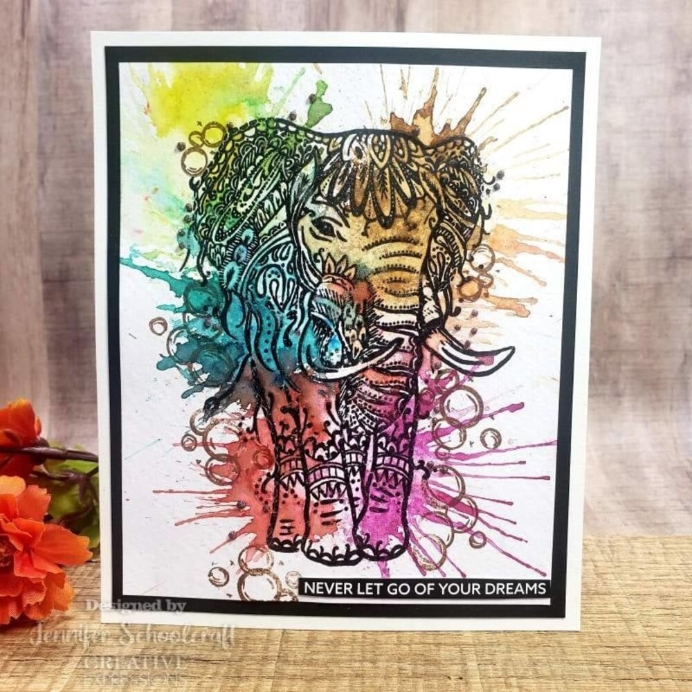 Creative Expressions Designer Boutique Doodle Elephant A6 Clear Stamps (UMSDB100) (OUTLET)