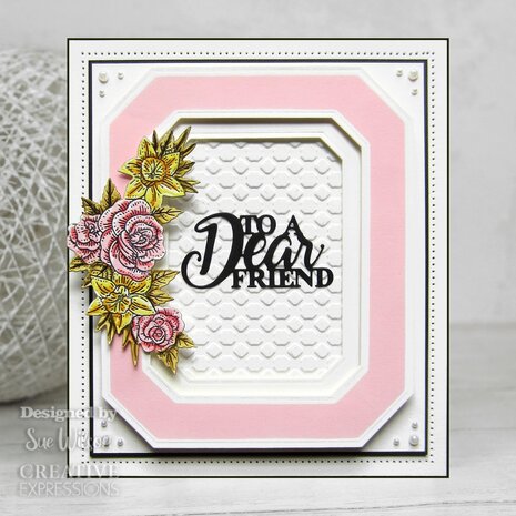 Creative Expressions Sue Wilson 3D Embossing Folder Honeycomb Trellis (EF3D-056) (OUTLET)