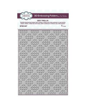 Creative Expressions Sue Wilson 3D Embossing Folder Geo Trellis (EF3D-047) (OUTLET)