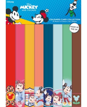 Creative Expressions Mickey & Friends A4 Coloured Card Collection (DYP0040) (OUTLET)