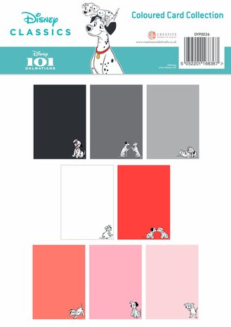 Creative Expressions 101 Dalmatians A4 Coloured Card Collection (DYP0036) (OUTLET)
