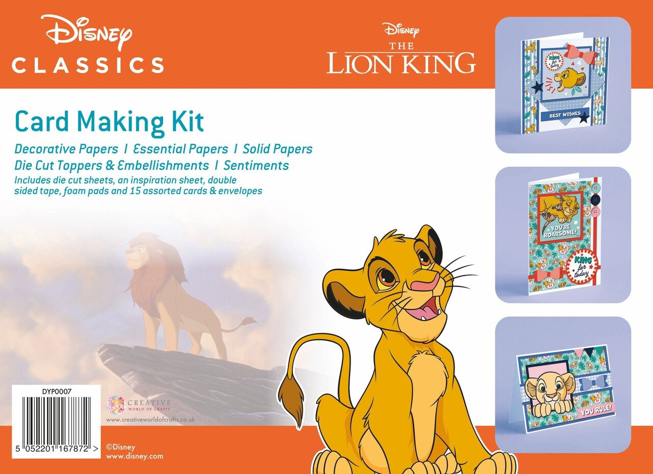 Creative Expressions The Lion King A4 Box Card Making Kit (DYP0007) (OUTLET)