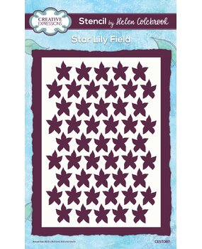 Creative Expressions Helen Colebrook Stencil A5 Star Lily Field (CEST087) (OUTLET)