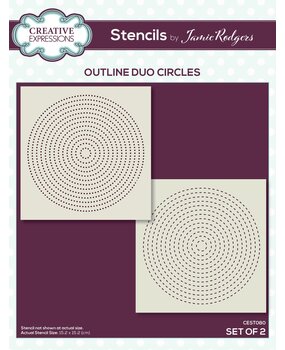 Creative Expressions Jamie Rodgers Stencil Outline Duo Circles (2pcs) (CEST080) (OUTLET)