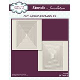 Creative Expressions Jamie Rodgers Stencil Outline Duo Rectangles (2pcs) (CEST079) (OUTLET)