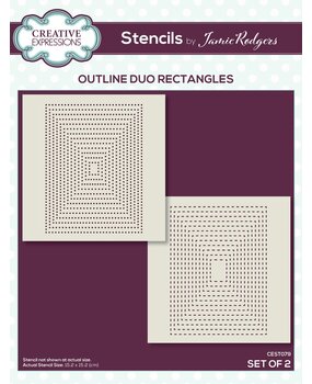Creative Expressions Jamie Rodgers Stencil Outline Duo Rectangles (2pcs) (CEST079) (OUTLET)