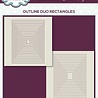 Creative Expressions Jamie Rodgers Stencil Outline Duo Rectangles (2pcs) (CEST079) (OUTLET)