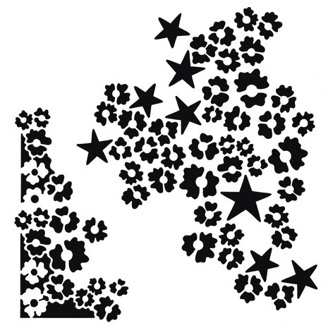 Creative Expressions Stencil 7x7 Inch Star Flower (CEST072) (OUTLET)