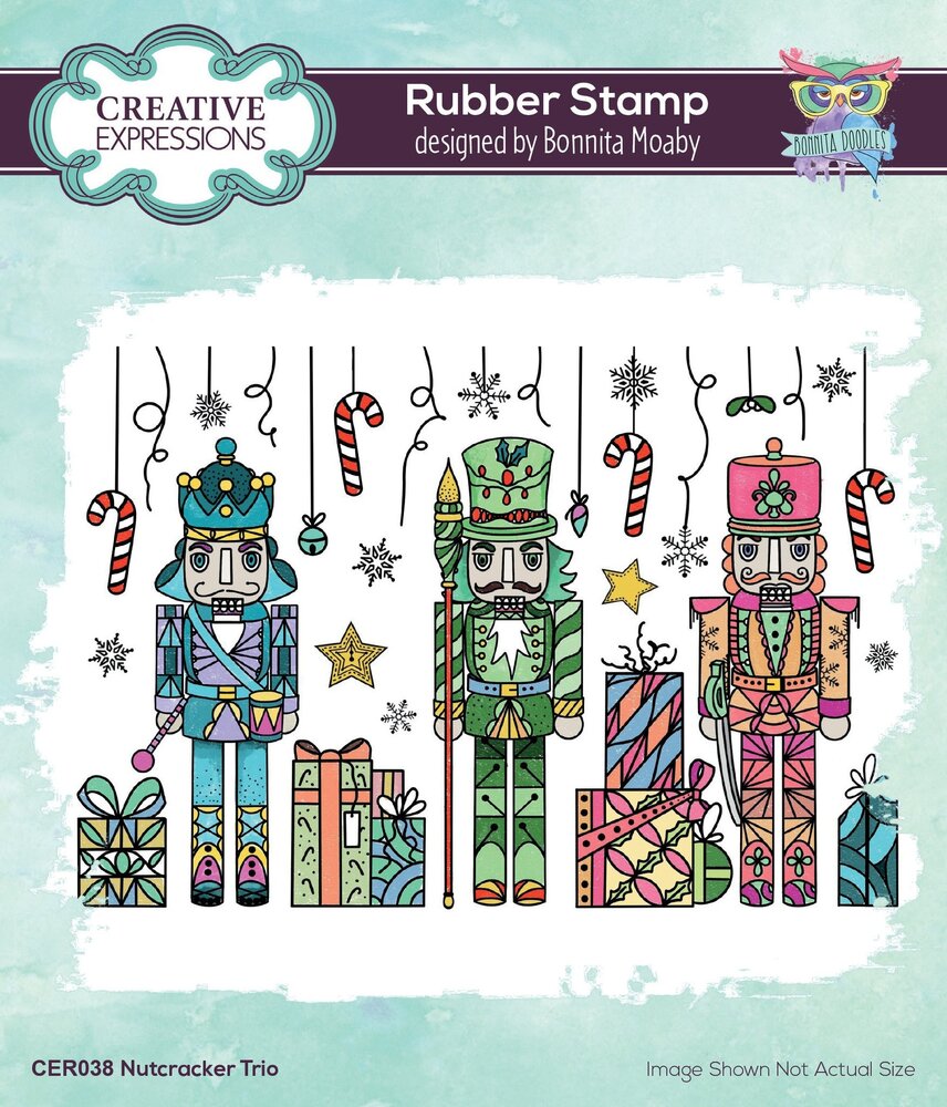 Creative Expressions Bonnita Moaby Rubber Stamp A6 Nutcracker Trio (CER038) (OUTLET)