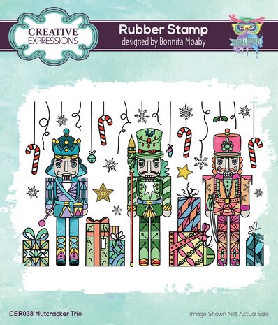 Creative Expressions Bonnita Moaby Rubber Stamp A6 Nutcracker Trio (CER038) (OUTLET)