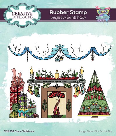 Creative Expressions Bonnita Moaby Rubber Stamp A6 Cosy Christmas (CER036) (OUTLET)