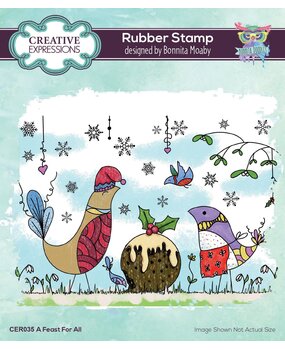 Creative Expressions Bonnita Moaby Rubber Stamp A6 A Feast For All (CER035) (OUTLET)