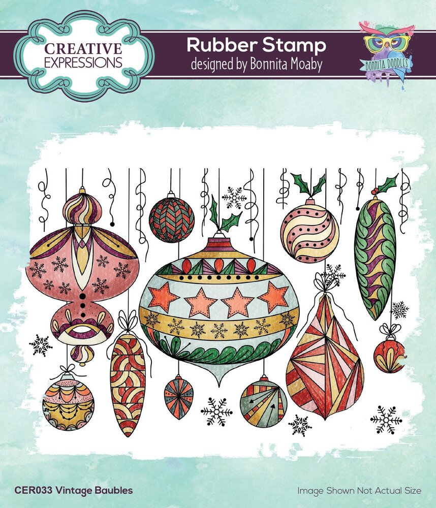 Creative Expressions Bonnita Moaby Rubber Stamp A6 Vintage Baubles (CER033) (OUTLET)