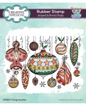 Creative Expressions Bonnita Moaby Rubber Stamp A6 Vintage Baubles (CER033) (OUTLET)