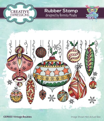 Creative Expressions Bonnita Moaby Rubber Stamp A6 Vintage Baubles (CER033) (OUTLET)