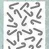 Creative Expressions Sam Poole Rubber Stamp A6 Candy Cane Background (CER025) (OUTLET)