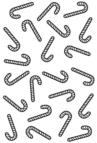 Creative Expressions Sam Poole Rubber Stamp A6 Candy Cane Background (CER025) (OUTLET)