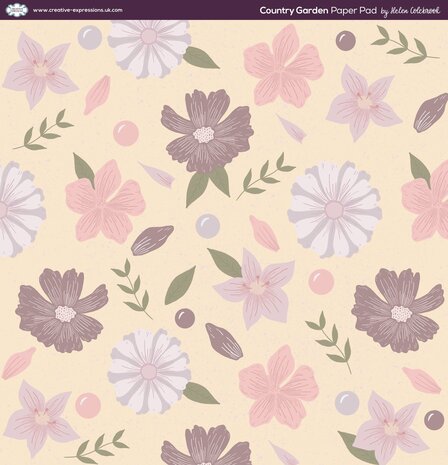 Creative Expressions Helen Colebrook 8x8 Inch Paper Pad Country Garden (CEPP0016) (OUTLET)