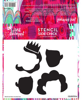 Creative Expressions Jane Davenport 7x7 Inch Stencil SideChick (CEJDST016) (OUTLET)