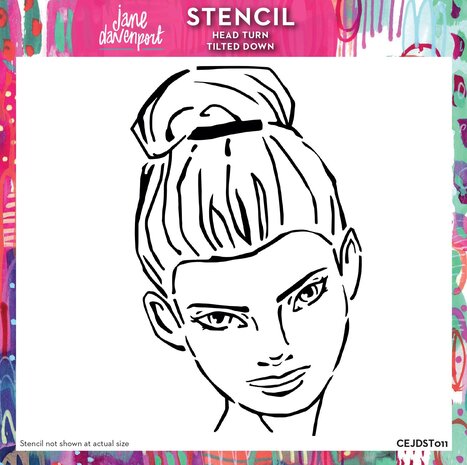 Creative Expressions Jane Davenport 6x6 Inch Stencil Head Turn Tilted Down (CEJDST011) (OUTLET) Creative Expressions Jane Davenport 6x6 Inch Stencil Head Turn Tilted Down (CEJDST011) (OUTLET)