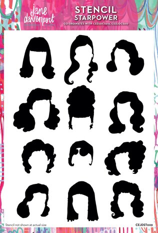 Creative Expressions Jane Davenport A4 Stencil Starpower (CEJDST009) (OUTLET)