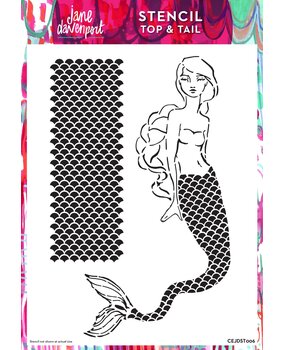 Creative Expressions Jane Davenport Stencil A4 Top & Tail (CEJDST006) (OUTLET)