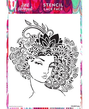 Creative Expressions Jane Davenport Stencil A4 Lace Face (CEJDST005) (OUTLET)