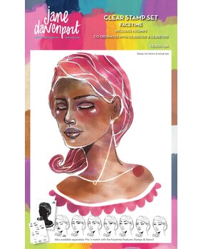 Creative Expressions Jane Davenport Clear Stamp Set Facetime (CEJDSC030) (OUTLET)