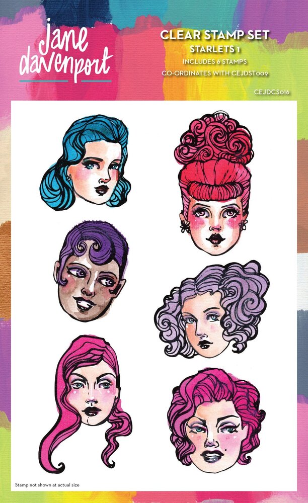 Creative Expressions Jane Davenport Clear Stamp Set Starlets 1 (CEJDCS016) (OUTLET)