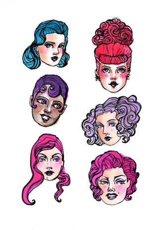 Creative Expressions Jane Davenport Clear Stamp Set Starlets 1 (CEJDCS016) (OUTLET)