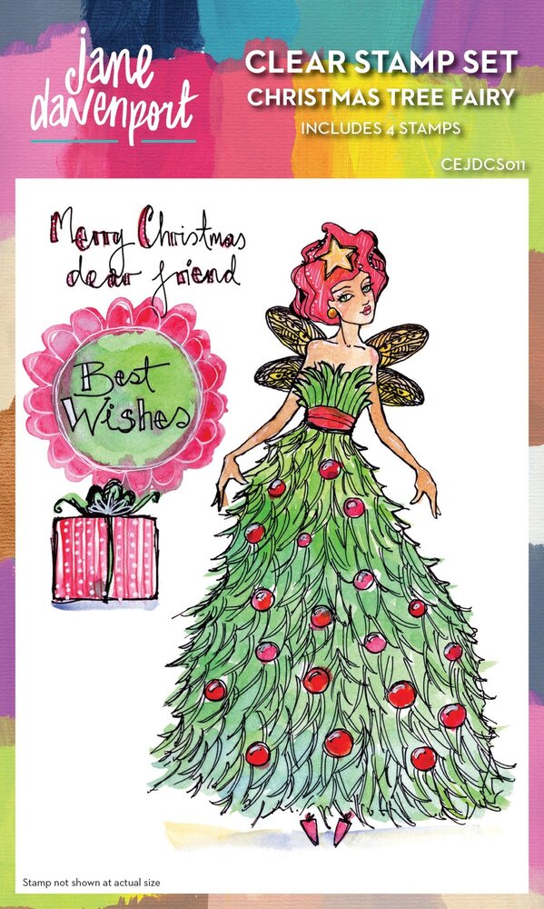 Creative Expressions Jane Davenport Clear Stamp Christmas Tree Fairy (CEJDCS011) (OUTLET)