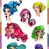 Creative Expressions Jane Davenport Clear Stamp Paper Doll Wigs (CEJDCS008) (OUTLET)