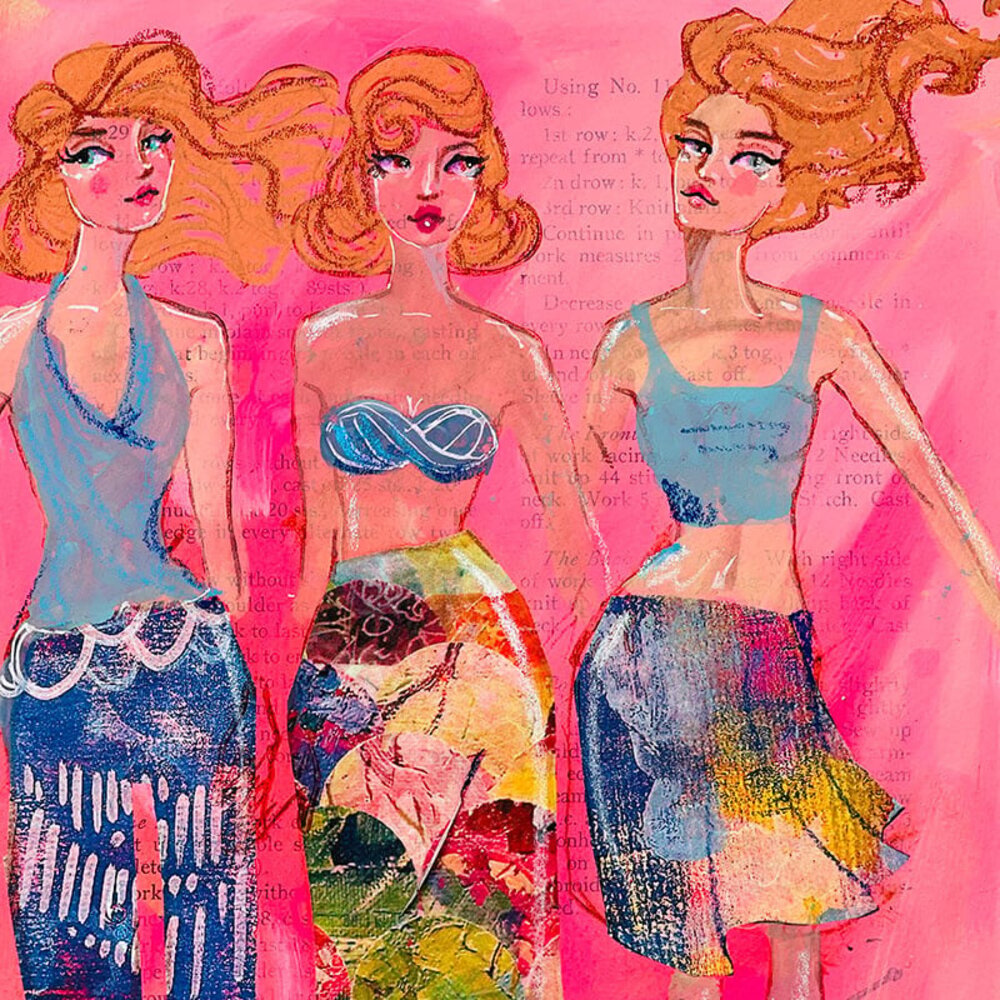 Creative Expressions Jane Davenport Clear Stamp Paper Doll Wigs (CEJDCS008) (OUTLET)