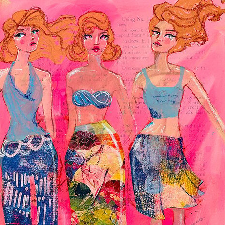 Creative Expressions Jane Davenport Clear Stamp Paper Doll Wigs (CEJDCS008) (OUTLET)