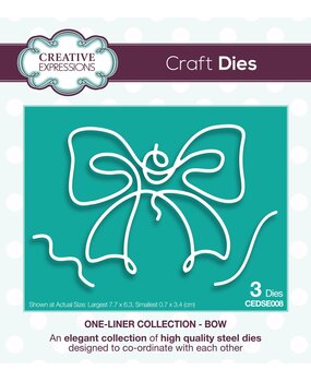 Creative Expressions Craft Dies One-Liner Collection Bow (CEDSE008) (OUTLET)